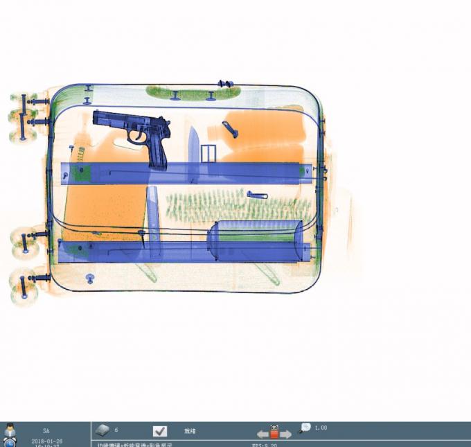 Dimensione del tunnel degli analizzatori del bagaglio delle borse di mano X Ray piccola con i vassoi di estensione 1