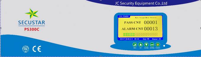 Il metal detector LCD della pagina di porta dell'allarme di sicurezza dell'hotel con 4-8 ore alimenta il backup 2